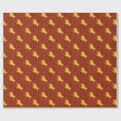 Feestelijke Gingerbread Man op Cosy Knit Christmas Cadeaupapier (Vlak)