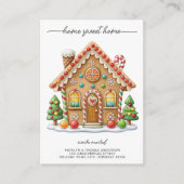 Feestelijke Gingerbread Vakantie Verhuizen Nieuw A Informatiekaartje (Voorkant)