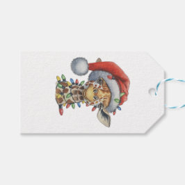 Feestelijke Giraffe  Cadeaulabel