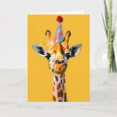 Feestelijke Giraffe Party Wenskaart Bedankkaart (Voorkant)