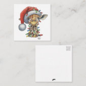 Feestelijke Giraffe plat Notitiekaartje (Voorkant / Achterkant)