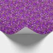 Feestelijke Girly Paarse Kerstvakantie Glitter Cadeaupapier (Hoek)