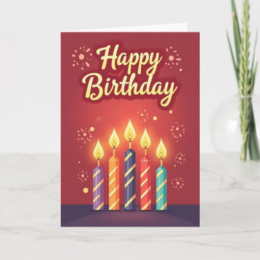 Feestelijke Glanzende Scriptkaart Kaart (Voorkant)