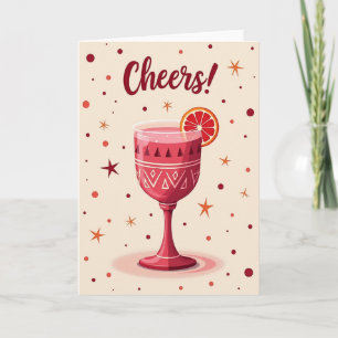 Feestelijke glazen verjaardagskaart kaart