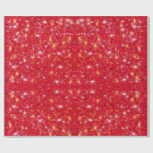feestelijke glitter rood zilverpatroon cadeaupapier (Vlak)