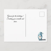 Feestelijke Gnome Groeten Briefkaart (Achterkant)