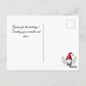 Feestelijke Gnome Groeten. Custom Holiday Kaart (Achterkant)