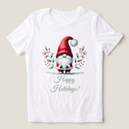 Feestelijke Gnome Groeten Tri-Blend Shirt