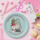 Feestelijke Gnome Sneeuwman Kerst Papier Bord (Feest)