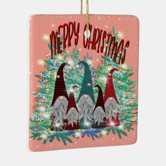 feestelijke gnomen toevoegen naam keramisch ornament (Rechts)