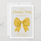 Feestelijke Gold Bow kerstfeest Kaart (Voorkant)