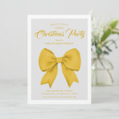 Feestelijke Gold Bow kerstfeest Kaart (Staand voorkant)