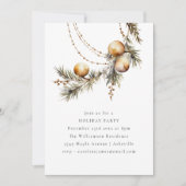 Feestelijke Gold Garland Kerstfeest Vakantie Kaart (Voorkant)