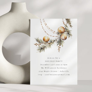 Feestelijke Gold Garland Kerstfeest Vakantie Kaart