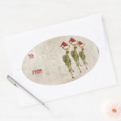 Feestelijke Golden Giraffes Gift Sticker (Envelop)