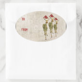 Feestelijke Golden Giraffes Gift Sticker (Tas)