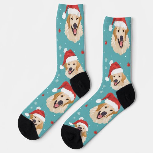 Feestelijke Golden Retriever Christmas Crew Sokken (Links)