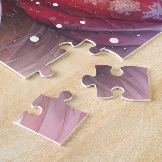 Feestelijke Golden Retriever Hondenfeestdag Kerstm Legpuzzel (Zijkant)