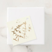 Feestelijke Golden Tree Christmas Gift Label (In situ)