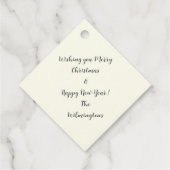 Feestelijke Golden Tree Christmas Gift Label (Achterkant)