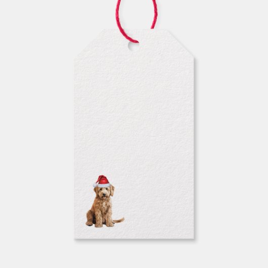 Feestelijke Goldendoodle Holiday Dog Kerstmis Cadeaulabel (Achterkant)