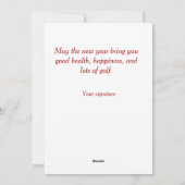 Feestelijke Golf Lover Christmas Kaart (Achterkant)