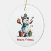 Feestelijke Golf Lover Christmas Kaart Keramisch Ornament (Links)