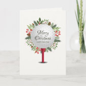 Feestelijke Golf T-shirt Shot Christmas Greenery F Feestdagen Kaart (Voorkant)