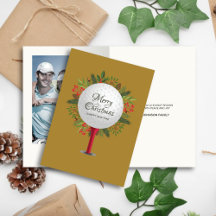 Feestelijke Golf T-shirt Shot Christmas Greenery F