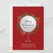 Feestelijke Golf T-shirt Shot Christmas Greenery Feestdagenkaart (Voorkant)
