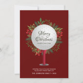 Feestelijke Golf T-shirt Shot Christmas Greenery Feestdagenkaart (Voorkant)