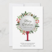 Feestelijke Golf T-shirt Shot Christmas Greenery Feestdagenkaart (Voorkant)