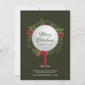 Feestelijke Golf T-shirt Shot Christmas Greenery Feestdagenkaart (Voorkant)