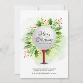 Feestelijke Golf T-shirt Shot Christmas Greenery Feestdagenkaart (Voorkant)