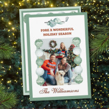 Feestelijke Golf Thema Twee Foto Kerstmis