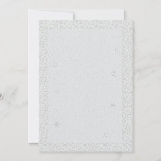 Feestelijke Goud & Wit Kerstdiner Menu Kaart (Achterkant)