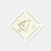 Feestelijke Gouden Boom Kerstfeest Servet (Hoek)