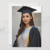 Feestelijke gouden en zilveren accenten afstudeerf kaart (Achterkant)