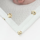 Feestelijke Gouden Familie Collage Foto's Kerstmis Fleece Deken (Hoek)