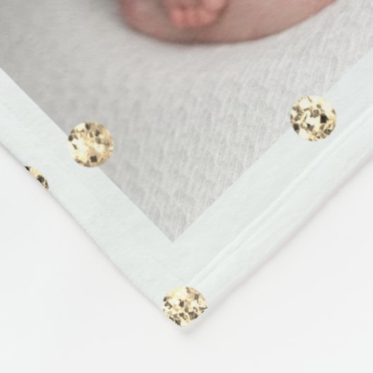 Feestelijke Gouden Familie Collage Foto's Kerstmis Fleece Deken (Hoek)