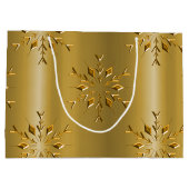 Feestelijke Gouden Kerst Groot Cadeauzakje (Achterkant)
