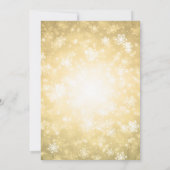 Feestelijke Gouden Kerstboom Bedrijf Vakantiefeest Kaart (Achterkant)