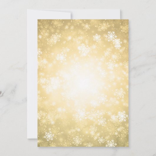 Feestelijke Gouden Kerstboom Bedrijf Vakantiefeest Kaart (Achterkant)