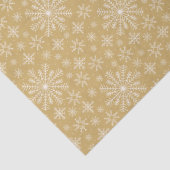 Feestelijke Gouden Kerstvakantie Winter Sneeuwvlok Tissuepapier (Detail)