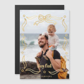 Feestelijke gouden lijn getrokken lint Lijst 1-fot (Voorkant / Achterkant)