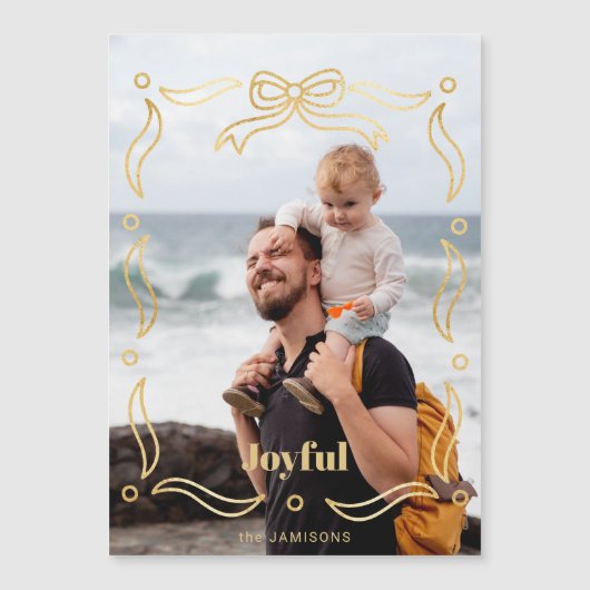 Feestelijke gouden lijn getrokken lint Lijst 1-fot (Voorkant)