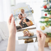 Feestelijke gouden lijn getrokken lint Lijst 1-fot All In One Uitnodiging