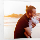 Feestelijke gouden lijn getrokken lint Lijst 1-fot Drieluik Kaart (Binnenzijde eerst)