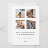 Feestelijke gouden lijn getrokken lint Lijst 1-fot Feestdagenkaart (Achterkant)