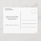 Feestelijke gouden lijn getrokken lint Lijst 1-fot Feestdagenkaart (Achterkant)